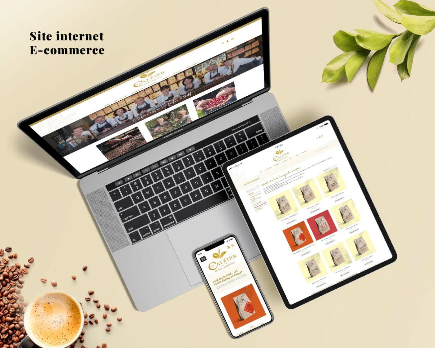 Création et développement du site internet ecommerce lecafeier.fr