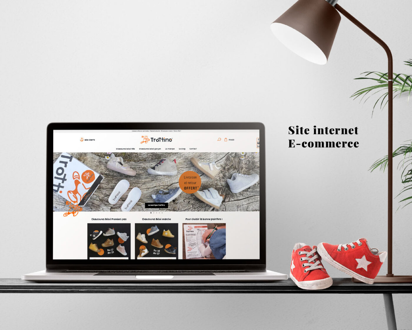 Webdesign et développement du site web e-commerce trottino.fr