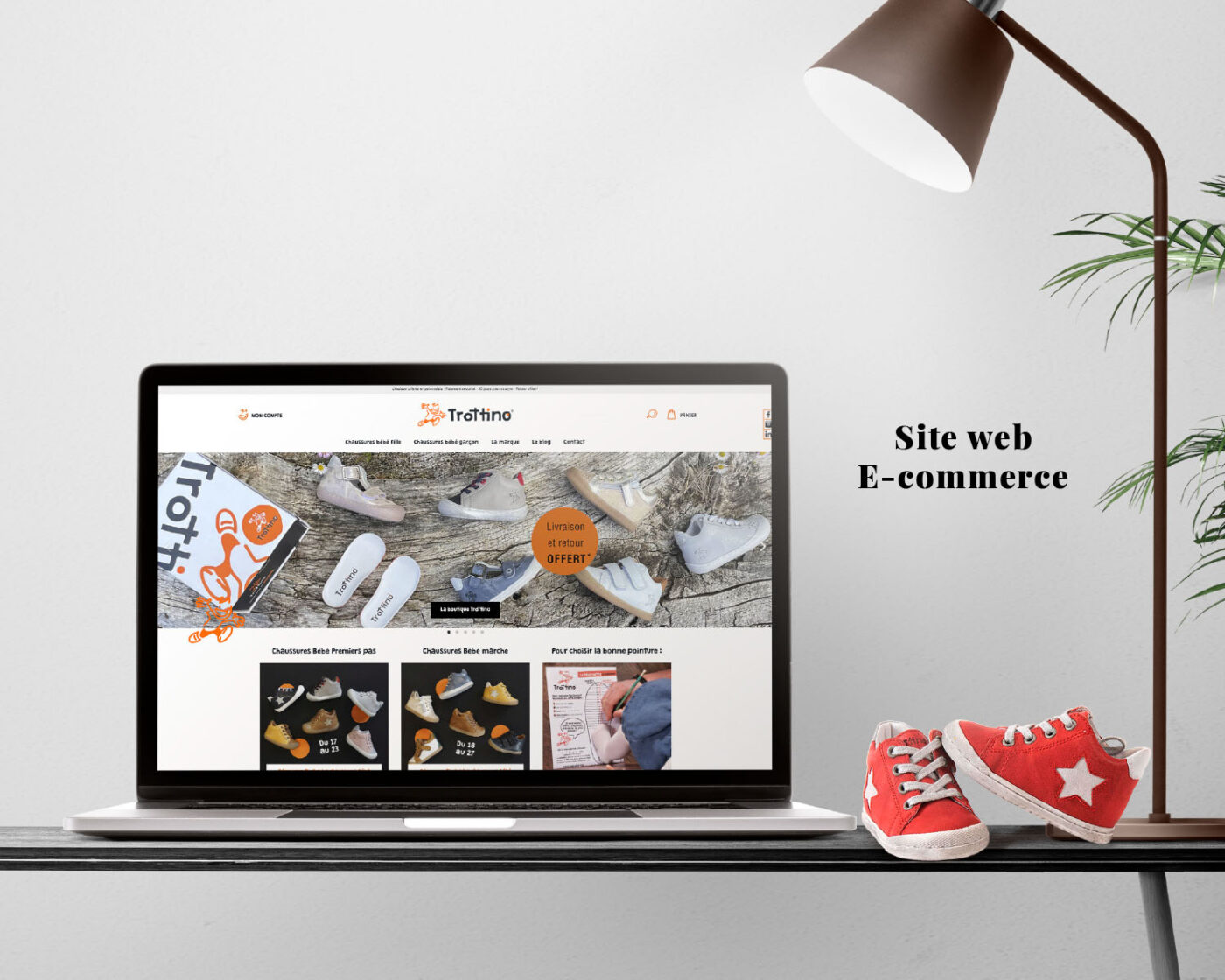 Webdesign et développement du site e-commerce www.trottino.fr sur le CMS WordPress