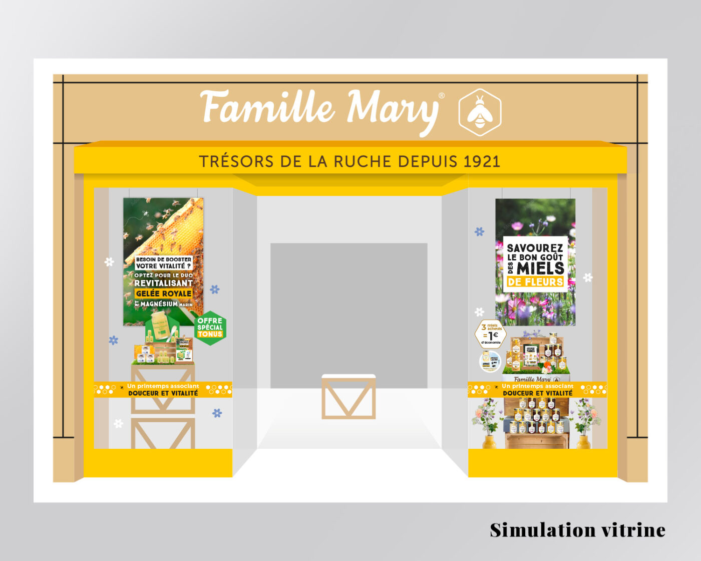 Conception vitrine Famille Mary