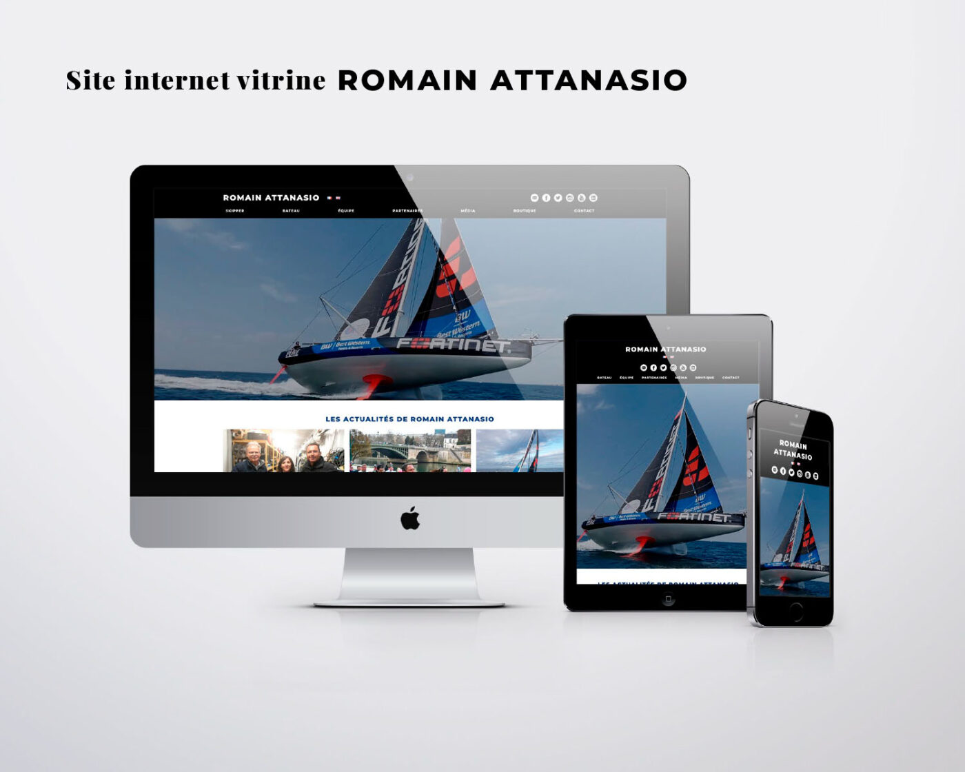 Création graphique et développement technique du site internet vitrine romainattanasio.fr