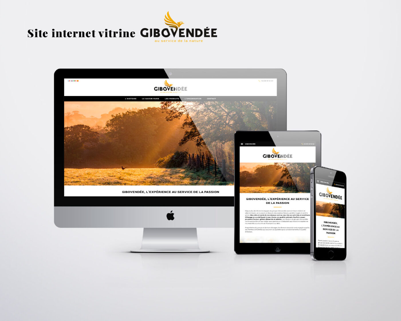 Création du site web vitrine de l'entreprise Gibovendée
