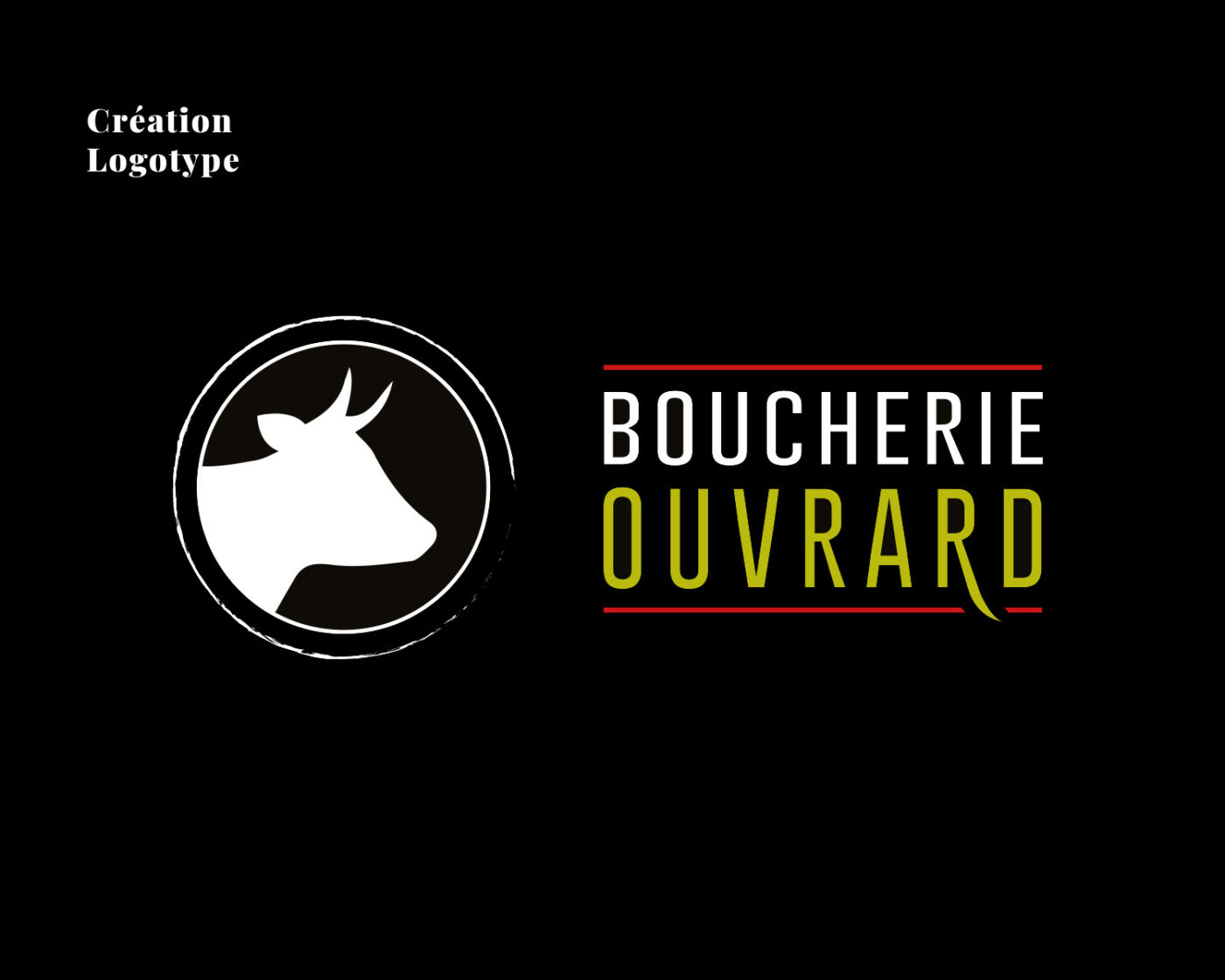 Création du logo Boucherie Ouvrard, artisan boucher à Cholet