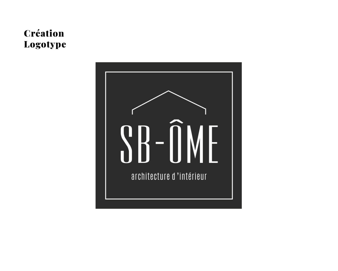 Création du logo SB-ôme, architecte d'intérieur à Cholet