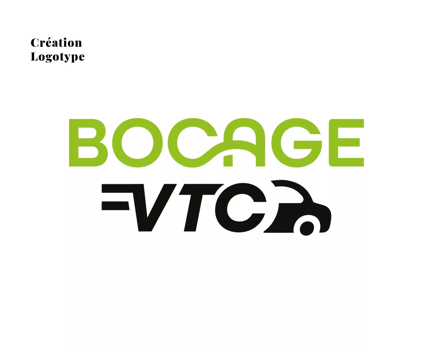 Création du logo BOCAGE VTC votre chauffeur privé à St-Laurent-Sur-Sèvre
