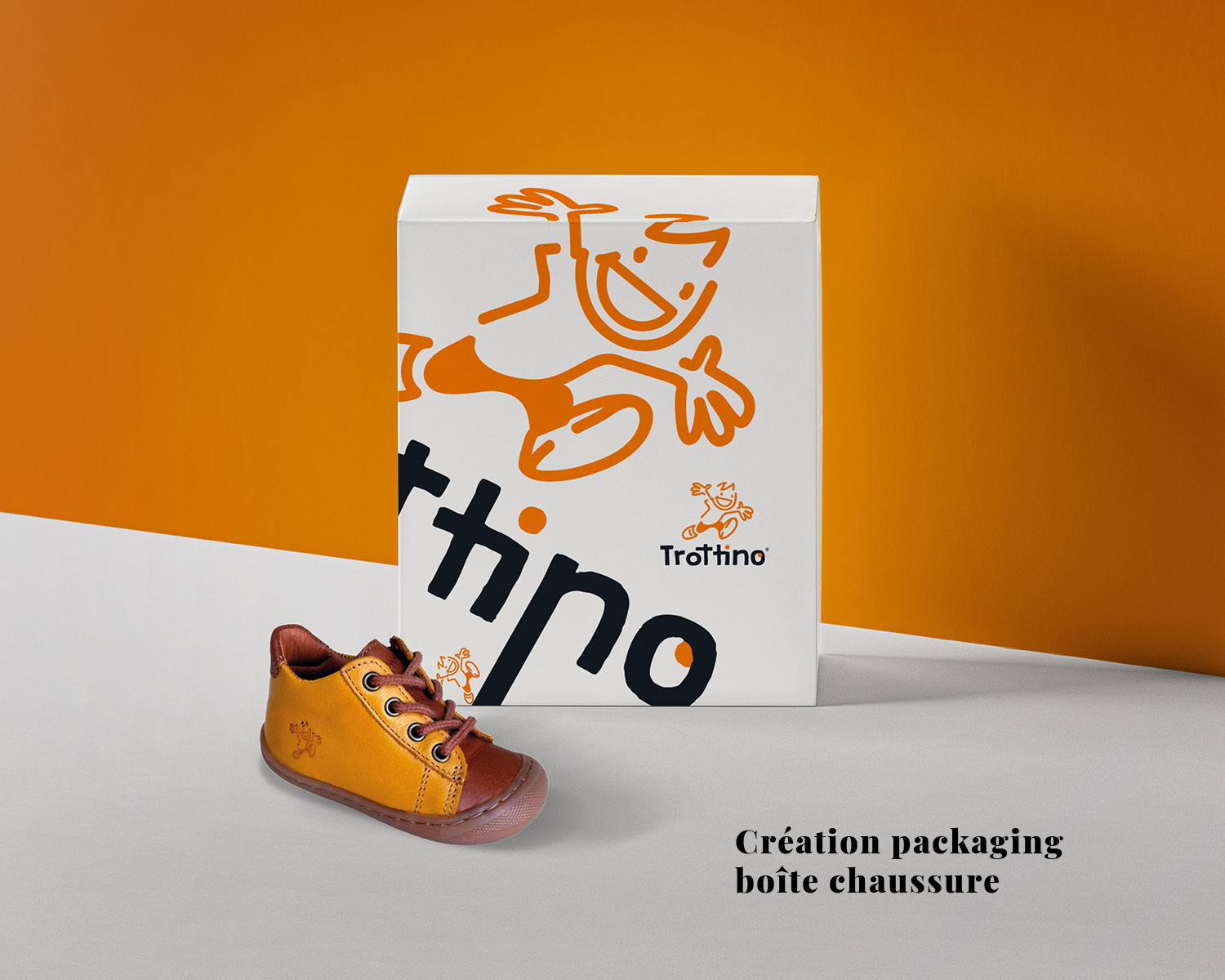 Création Rdesign du packaging des chaussures Trottino