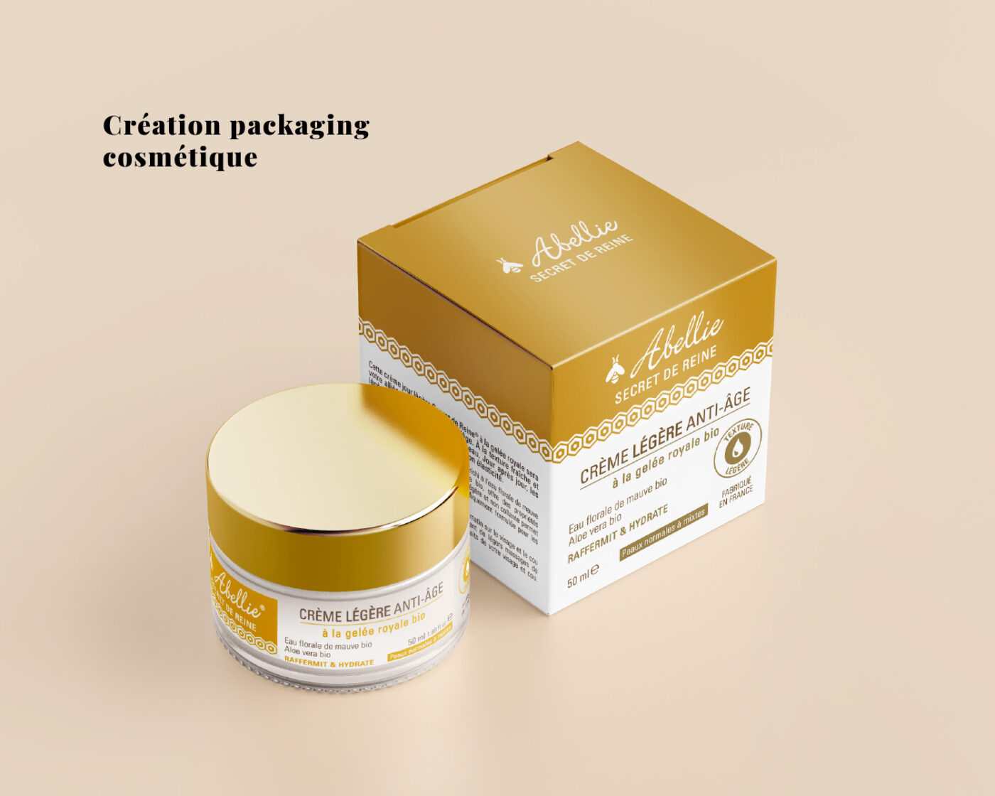 Création de packaging cosmétique par Rdesign pour Abellie