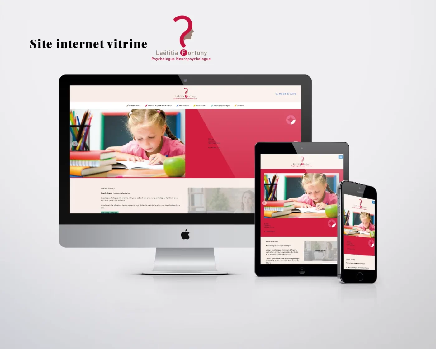 Réalisation du site internet de la neuropsychologue Laëtitia Fortuny